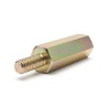 Distanziatore esagonale filettato maschio/femmina acciaio zincato giallo al piombo M2,5 - chiave da 5 mm