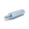 Distanziatore esagonale filettato maschio/femmina acciaio zincato blu al piombo M4 - chiave da 7 mm
