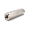 Distanziatore esagonale filettato femmina/femmina ottone nichelato al piombo M2,5 - chiave da 4 mm