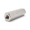Distanziatore esagonale filettato femmina/femmina ottone nichelato al piombo M4 - chiave da 7 mm