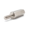Distanziatore esagonale filettato maschio/femmina ottone nichelato al piombo M2 - chiave da 4 mm