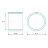 Disegno quotato 10 mm, Distanziatore liscio in acciaio inossidabile Ø11x13mm per vite M10