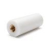 Distanziatore isolante tondo filettato femmina/femmina in PA6.6 con inserto in ottone M2,5 - Ø6,5 mm
