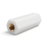 Distanziatore isolante esagonale filettato femmina/femmina in PA6.6 con inserto in ottone M3 - 6 mm chiave