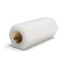 Distanziatore isolante esagonale filettato femmina/femmina in PA6.6 con inserto in ottone M4 - 8,4 mm chiave