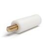 Distanziatore isolante tondo filettato maschio/femmina in PA6.6 con inserto in ottone M10 - Ø25 mm