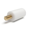 Distanziatore isolante tondo filettato maschio/femmina in PA6.6 con inserto in ottone M3 - Ø8 mm