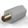 Distanziatore isolante esagonale filettato maschio/femmina in PA6.6 con inserto in ottone M4 - 8,4 mm chiave
