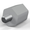 Distanziatore isolante esagonale filettato maschio/femmina in polistirene con inserto in acciaio M5 - 13 mm chiave