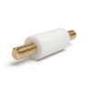 Distanziatore isolante tondo filettato maschio/maschio in PA6.6 con inserto in ottone M6 - Ø12,7 mm