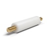 Distanziatore isolante tondo filettato maschio/maschio in PA6.6 con inserto in ottone M3 - Ø6,5 mm