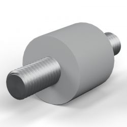 Entretoise isolante ronde filetée mâle/mâle plastique polyester insert acier M8 - Ø20 mm