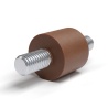 Distanziatore isolante tondo filettato maschio/maschio in poliestere con inserto in acciaio M8 - Ø20 mm