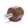 Distanziatore isolante esagonale filettato maschio/maschio in poliestere con inserto in acciaio M6 - 21 mm chiave