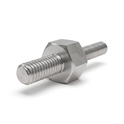Distanziatore esagonale filettato maschio/maschio acciaio inox M2,5 / M2 - 5 mm apertura chiave, gambi da 6 e 8 mm