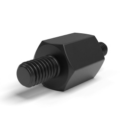 Distanziatore esagonale filettato maschio/maschio plastica poliammide PA6.6 M4 / M3 - 8 mm apertura chiave, gambi da 6,4 e 6 mm
