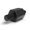 Distanziatore esagonale filettato maschio/maschio plastica poliammide PA6.6 M4 / M3 - 8 mm apertura chiave, gambi da 6,4 e 6 mm