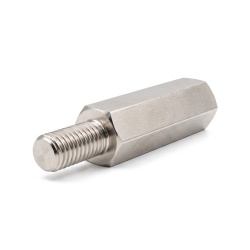 Distanziatore esagonale filettato maschio/femmina ottone nichelato senza piombo M5 - 8 mm apertura chiave