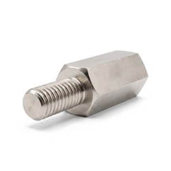 Distanziatore esagonale filettato maschio/femmina ottone nichelato senza piombo M6 - 10 mm apertura chiave