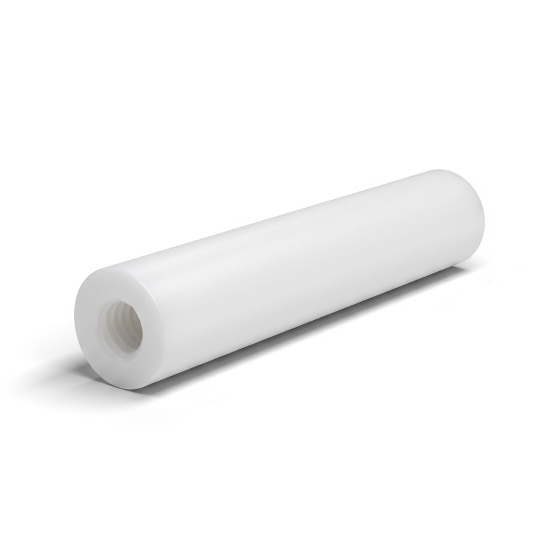 Distanziatore tonda filettato femmina/femmina plastica poliacetale POM bianco UL94-HB M2,5 - Ø5 mm