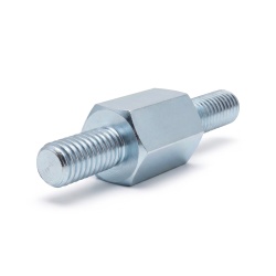 Distanziatore esagonale filettato maschio/maschio acciaio zincato blu M3 - 5,5 mm apertura chiave, gambi da 6 e 8 mm