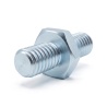 Distanziatore esagonale filettato maschio/maschio acciaio zincato blu M4 - 7 mm apertura chiave, gambi da 6 e 7 mm