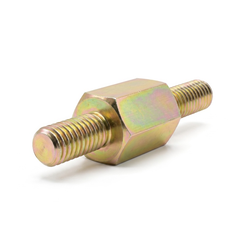 Distanziatore esagonale filettato maschio/maschio acciaio zincato giallo al piombo M3 - 5,5 mm apertura chiave, gambi da 6 e 8 m