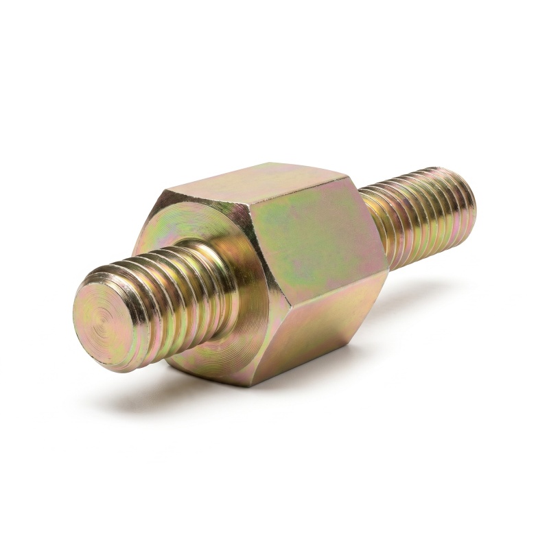 Distanziatore esagonale filettato maschio/maschio acciaio zincato giallo M3 - 5,5 mm apertura chiave, gambi da 4 e 8 mm
