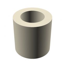 Entretoise lisse plastique polystyrène Ø6,2x10mm pour vis M6