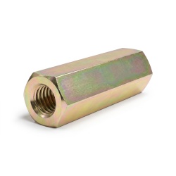 Distanziatore esagonale filettato femmina/femmina acciaio zincato giallo senza piombo M5 - 8 mm apertura chiave
