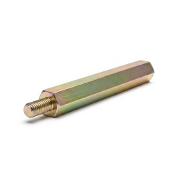 Distanziatore esagonale filettato maschio/femmina acciaio zincato giallo senza piombo M3 - 5,5 mm apertura chiave