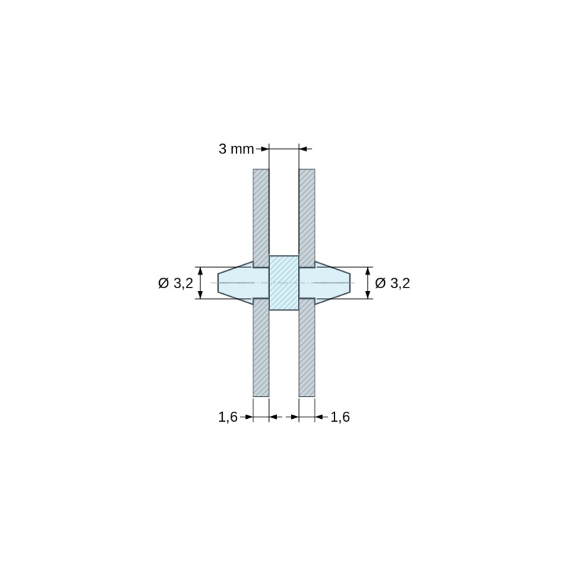Supporto per scheda a scatto Plastica PA6.6
