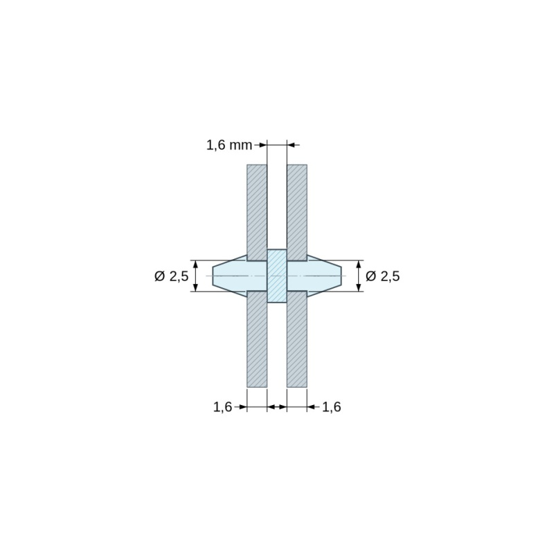 Supporto per scheda a scatto Plastica PA6.6