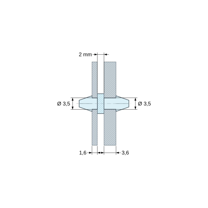 Supporto per scheda a scatto Plastica PA6.6