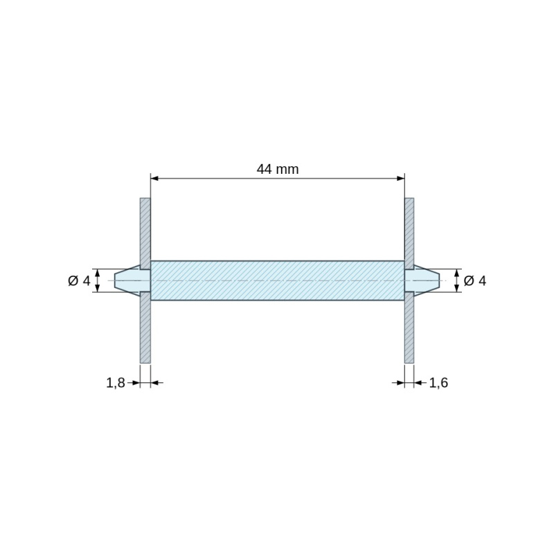 Supporto per scheda a scatto Plastica PA6.6