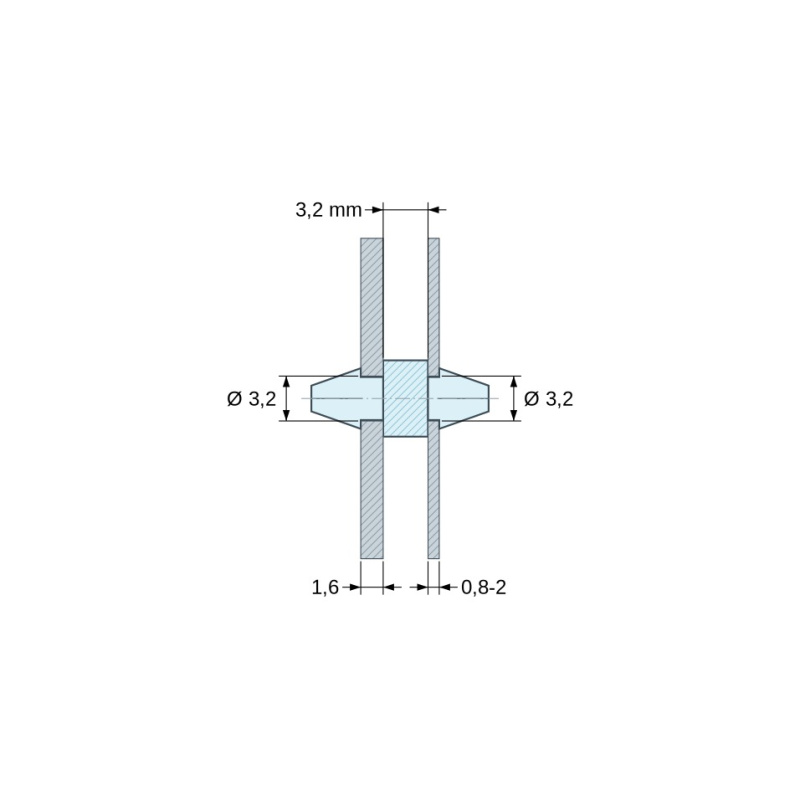 Supporto per scheda a scatto Plastica PA6.6