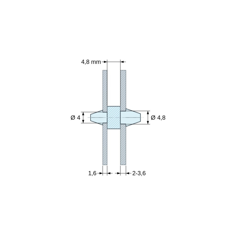 Supporto per scheda a scatto Plastica PA6.6