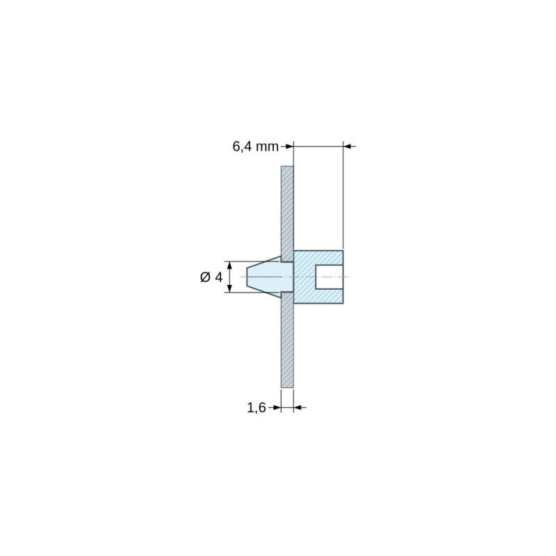 Supporto per scheda a scatto autotaraudeuse Ø3,5 Plastica PA6.6