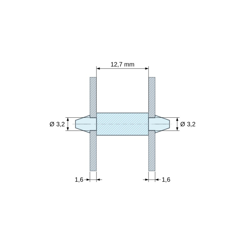 Supporto per scheda a scatto Plastica PA6.6