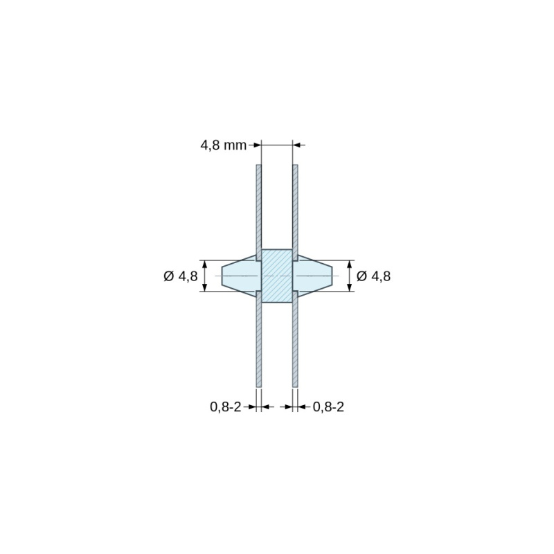 Supporto per scheda a scatto Plastica PA6.6
