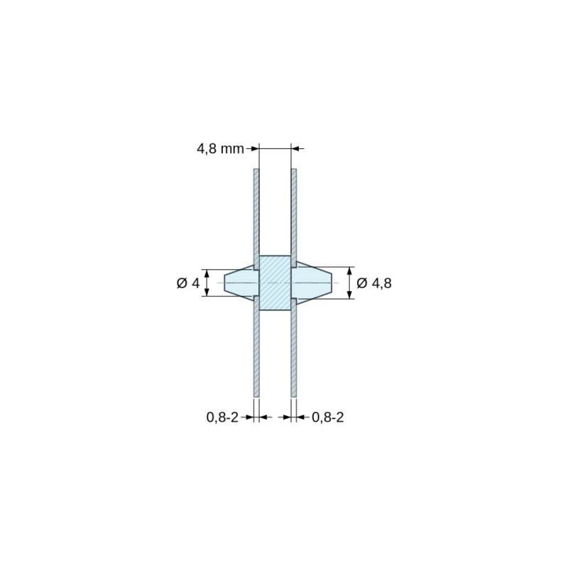 Supporto per scheda a scatto Plastica PA6.6