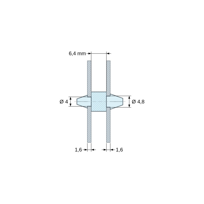 Supporto per scheda a scatto Plastica PA6.6