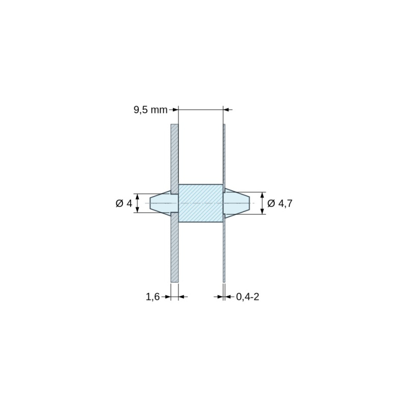 Supporto per scheda a scatto Plastica PA6.6