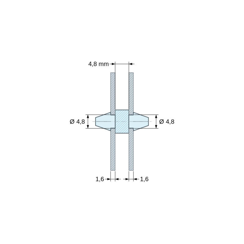 Supporto per scheda a scatto Plastica PA6.6