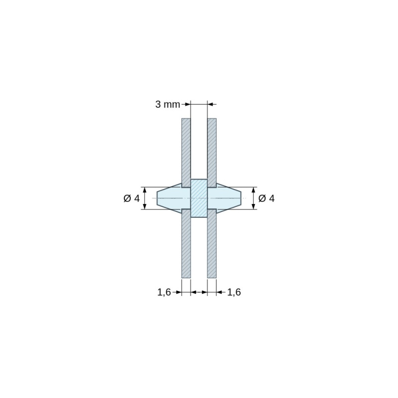 Supporto per scheda a scatto Plastica PA6.6