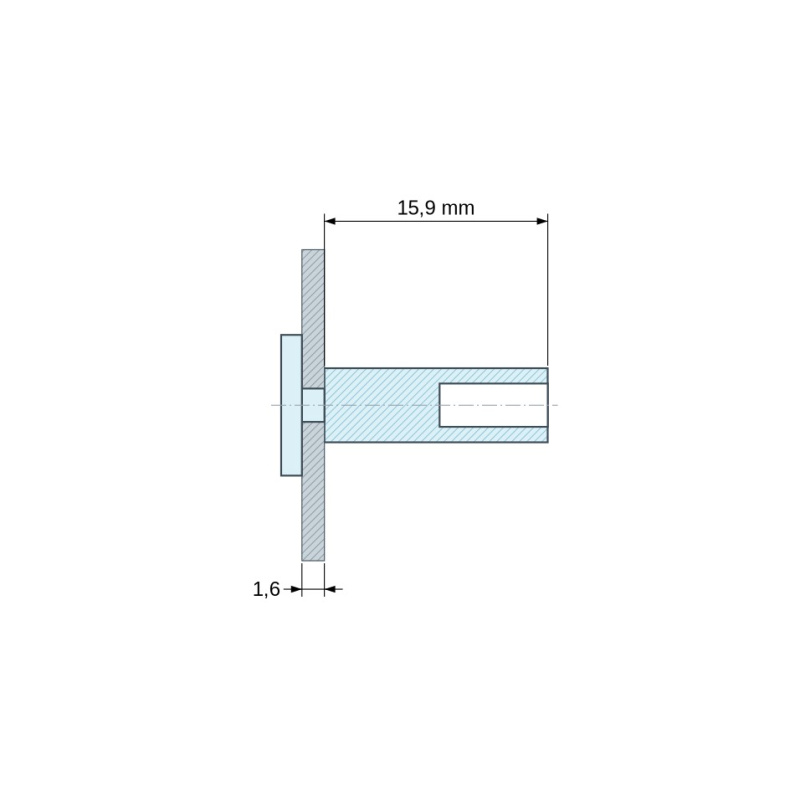 Supporto per scheda a scatto autotaraudeuse Ø3,5 Plastica PA6.6