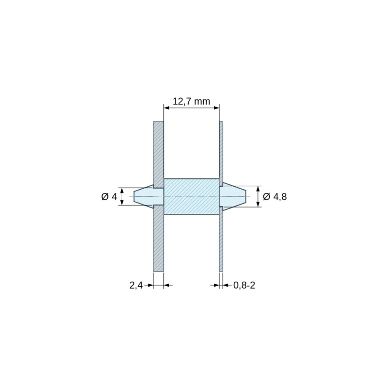 Supporto per scheda a scatto Plastica PA6.6