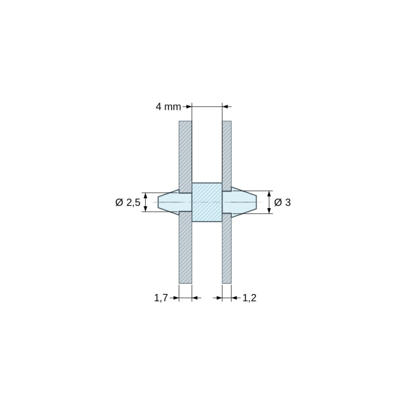 Supporto per scheda a scatto Plastica PA6.6