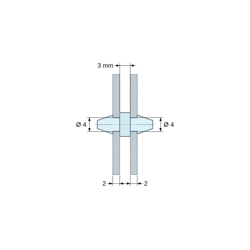 Supporto per scheda a scatto Plastica PA6.6
