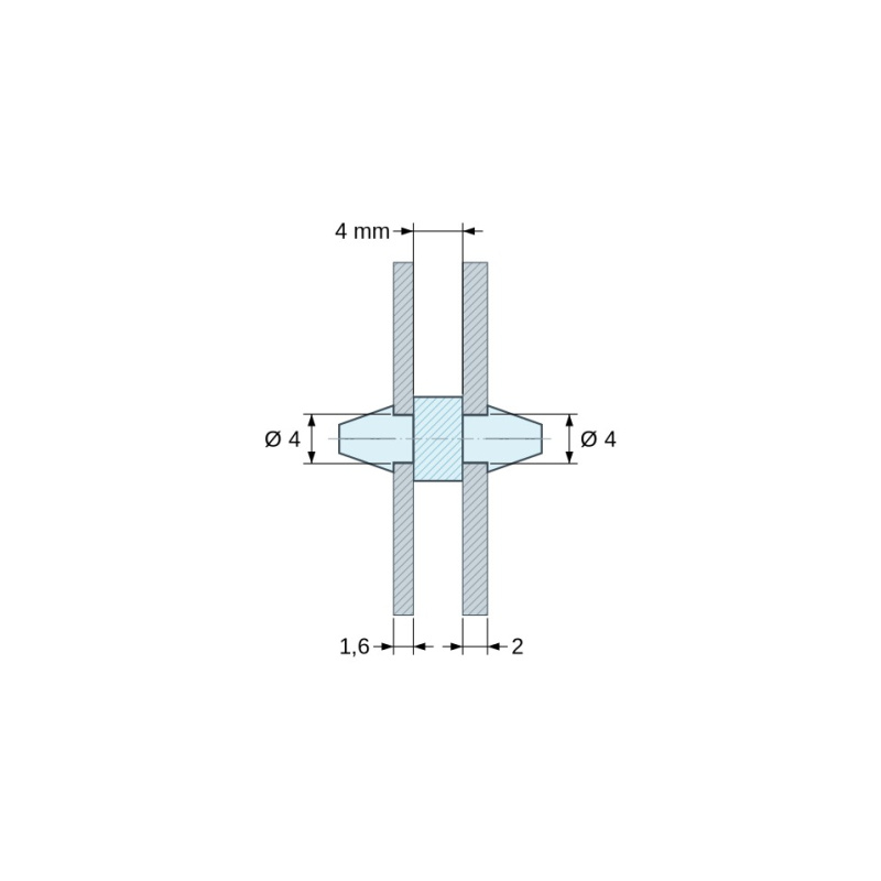 Supporto per scheda a scatto Plastica PA6.6